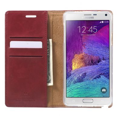 Чехол MERCURY Classic Flip для Samsung Galaxy Note 4 (N910) - Wine Red