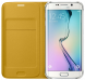 Чехол Flip Wallet PU для Samsung S6 Edge (G925) EF-WG925PBEGRU - Yellow. Фото 2 из 3