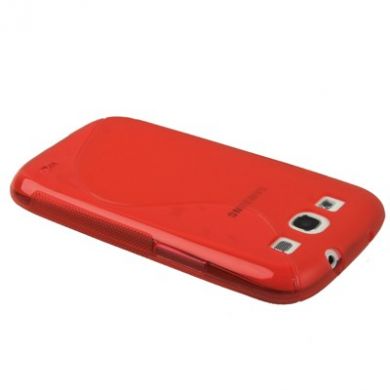 Силиконовая накладка Deexe S Line для Samsung Galaxy S3 (i9300) - Red