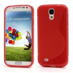 Силиконовая накладка Deexe S Line для Samsung Galaxy S4 (i9500) - Red