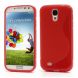 Силиконовая накладка Deexe S Line для Samsung Galaxy S4 (i9500) - Red. Фото 1 из 7