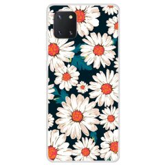 Силиконовый (TPU) чехол Deexe Life Style для Samsung Galaxy Note 10 Lite (N770) - White Flower