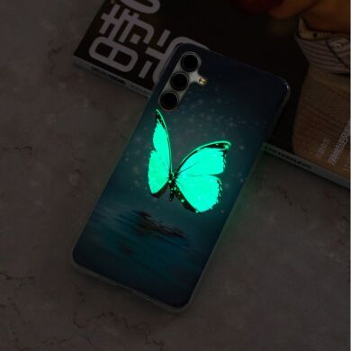 Силиконовый (TPU) чехол Deexe LumiCase для Samsung Galaxy A13 5G (A136) / A04s (A047) - Blue Butterfly