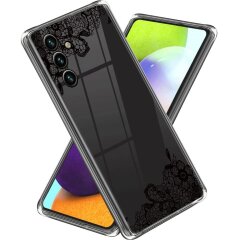 Силіконовий (TPU) чохол Deexe Pretty Glossy для Samsung Galaxy M14 (M146) - Lace Flower