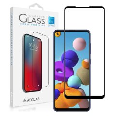 Защитное стекло ACCLAB Full Glue для Samsung Galaxy A21s (A217) - Black