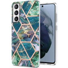 Захисний чохол Deexe Marble Pattern Samsung Galaxy S21 FE (G990) - Blue / Green
