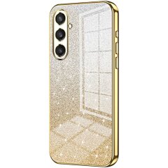 Защитный чехол Deexe Sparkles Cover для Samsung Galaxy S23 FE - Gold
