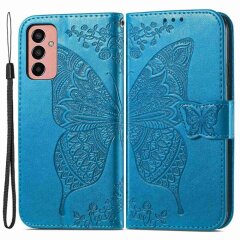 Чехол UniCase Butterfly Pattern для Samsung Galaxy M13 (M135) - Blue
