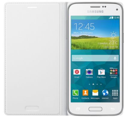 Чохол Flip Cover для Samsung Galaxy S5 mini (G800) EF-FG800BBEGWW - White