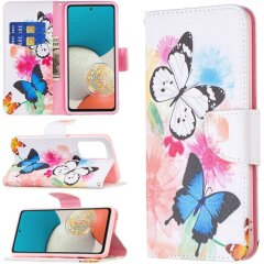 Чехол-книжка Deexe Color Wallet для Samsung Galaxy A53 (A536) - Two Butterflies