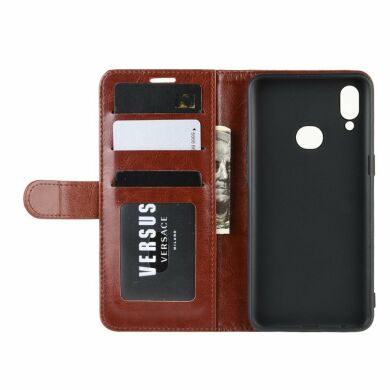 Чехол-книжка Deexe Wallet Style для Samsung Galaxy A10s (A107) - Brown