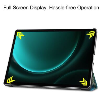 Чехол Deexe Life Style для Samsung Galaxy Tab S9 FE Plus (X610/616) - Horse
