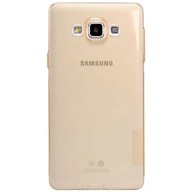 Силіконова накладка NILLKIN 0.6mm Nature TPU для Samsung Galaxy A7 (A700), Золотий