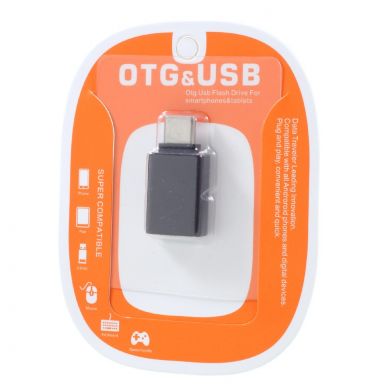 OTG-адаптер Deexe MiniConnect type-c to USB - Black