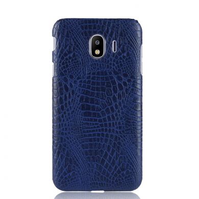Пластиковый чехол Deexe Croco Style для Samsung Galaxy J4 2018 (J400) - Blue