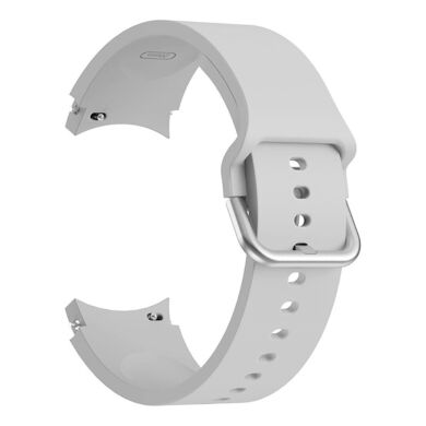 Ремешок Deexe Soft Silicone для Samsung Galaxy Watch 4 Classic (46mm) / Watch 4 Classic (42mm) / Watch 4 (40mm) / Watch 4 (44mm) - Grey