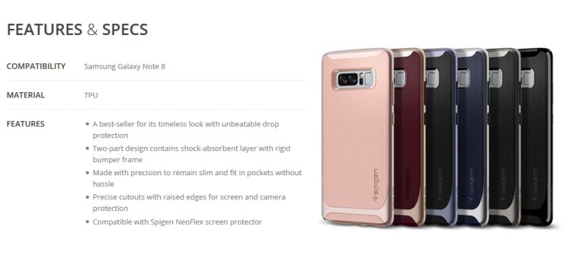 Защитный чехол Spigen SGP Neo Hybrid для Samsung Galaxy Note 8 (N950) - Pale Dogwood
