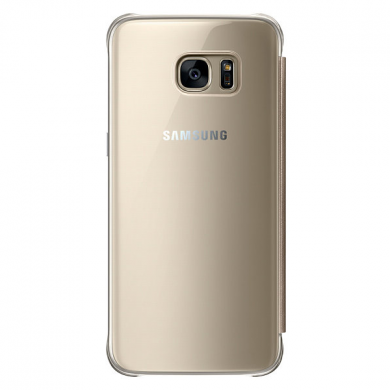 Чехол Clear View Cover для Samsung Galaxy S7 edge (G935) EF-ZG935CFEGRU - Gold