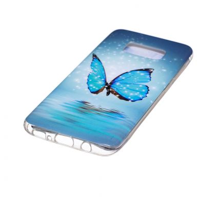 Силиконовый (TPU) чехол Deexe LumiCase для Samsung Galaxy S8 (G950) - Blue Butterfly