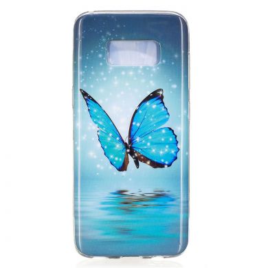 Силиконовый (TPU) чехол Deexe LumiCase для Samsung Galaxy S8 (G950) - Blue Butterfly