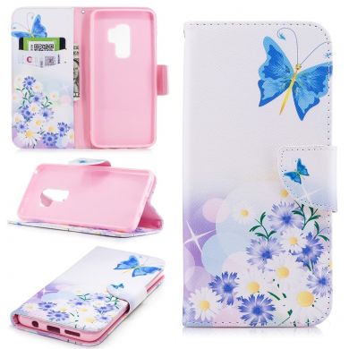 Чехол Deexe Color Wallet для Samsung Galaxy S9 Plus (G965) - Butterfly in Flowers
