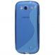 Силиконовая накладка Deexe S Line для Samsung Galaxy S3 (i9300) - Blue. Фото 1 из 4