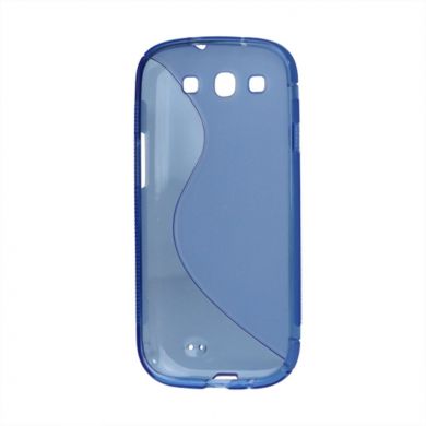 Силиконовая накладка Deexe S Line для Samsung Galaxy S3 (i9300) - Blue