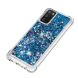 Силиконовый (TPU) чехол Deexe Liquid Glitter для Samsung Galaxy A02s (A025) - Blue. Фото 4 из 7
