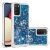Силиконовый (TPU) чехол Deexe Liquid Glitter для Samsung Galaxy A02s (A025) - Blue