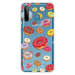 Силиконовый (TPU) чехол Deexe Pretty Glossy для Samsung Galaxy A21 (A215) - Doughnut