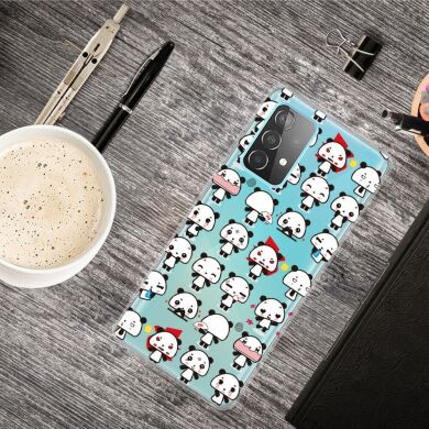 Силиконовый (TPU) чехол Deexe Pretty Glossy для Samsung Galaxy A53 - Panda Stickers