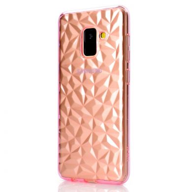 Силиконовый (TPU) чехол UniCase 3D Diamond Grain для Samsung Galaxy A8+ (A730) - Pink