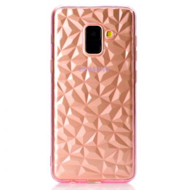 Силиконовый (TPU) чехол UniCase 3D Diamond Grain для Samsung Galaxy A8+ (A730) - Pink