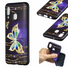 Силиконовый (TPU) чехол UniCase Color Style для Samsung Galaxy A40 (А405) - Diamante Butterfly