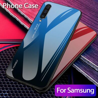 Защитный чехол Deexe Gradient Color для Samsung Galaxy A50 (A505) / A30s (A307) / A50s (A507) - Blue / Black