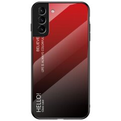Защитный чехол Deexe Gradient Color для Samsung Galaxy S22 Plus - Black / Red