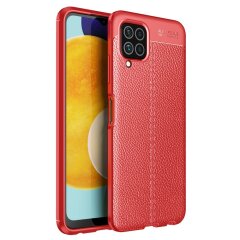 Защитный чехол Deexe Leather Cover для Samsung Galaxy M32 (M325) - Red