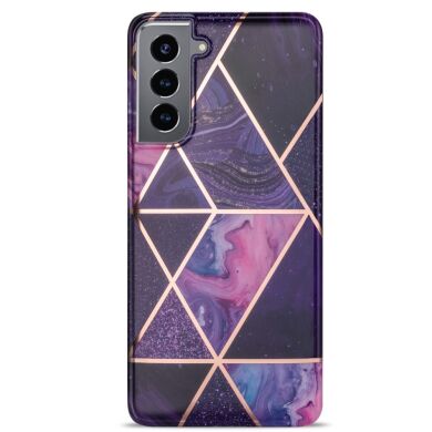 Защитный чехол Deexe Marble Pattern для Samsung Galaxy S21 - Purple