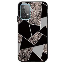 Защитный чехол Deexe Marble Series для Samsung Galaxy A52 (A525) / A52s (A528) - Glitter Powder / Black