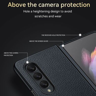 Защитный чехол SULADA Leather Case (FF) для Samsung Galaxy Fold 2 - Green