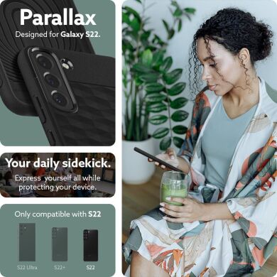 Защитный чехол Caseology Parallax by Spigen для Samsung Galaxy S22 (S901) - Matte Black