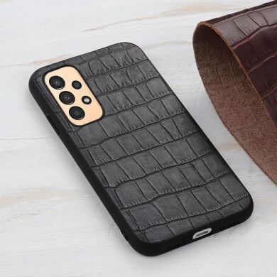 Кожаный чехол UniCase Croco Skin для Samsung Galaxy A13 (А135) - Black