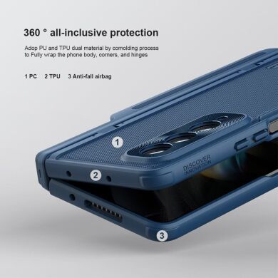 Пластиковый чехол NILLKIN Frosted Shield Pro (FF) для Samsung Galaxy Fold 4 - Green