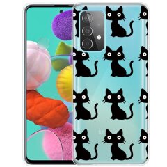 Силіконовий (TPU) чохол Deexe Pretty Glossy для Samsung Galaxy A13 (А135) - Black Cats