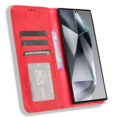 Чохол Deexe Retro Style для Samsung Galaxy S23 Ultra (S918) - Red