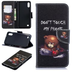 Чехол-книжка Deexe Color Wallet для Samsung Galaxy A10 (A105) - Brown Bear and Warning Words