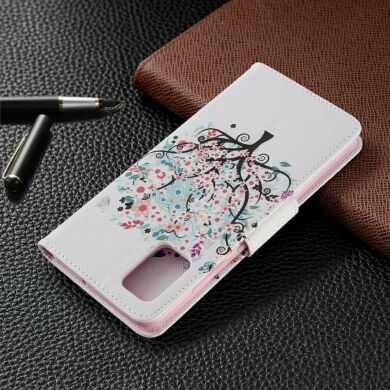 Чехол-книжка Deexe Color Wallet для Samsung Galaxy A51 (А515) - Flowered Tree