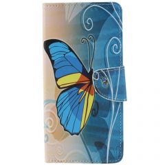 Чехол-книжка Deexe Color Wallet для Samsung Galaxy A9 2018 (A920) - Blue Butterfly