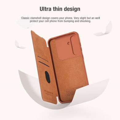 Чехол-книжка NILLKIN Qin Pro для Samsung Galaxy A55 (A556) - Brown