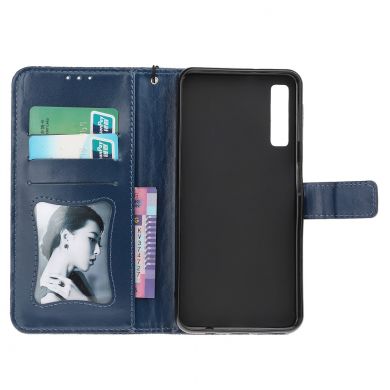 Чехол UniCase Leaf Wallet для Samsung Galaxy A7 2018 (A750) - Dark Blue